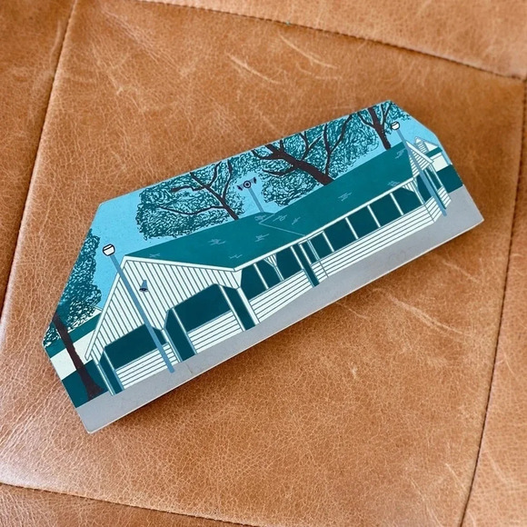 Vintage wooden painted  plaque - Picture 2 of 4